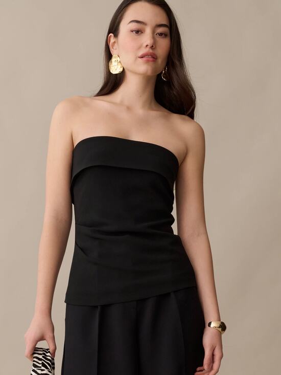 Few Moda Tops - New Caara Clover top strapless black sz 8 $177